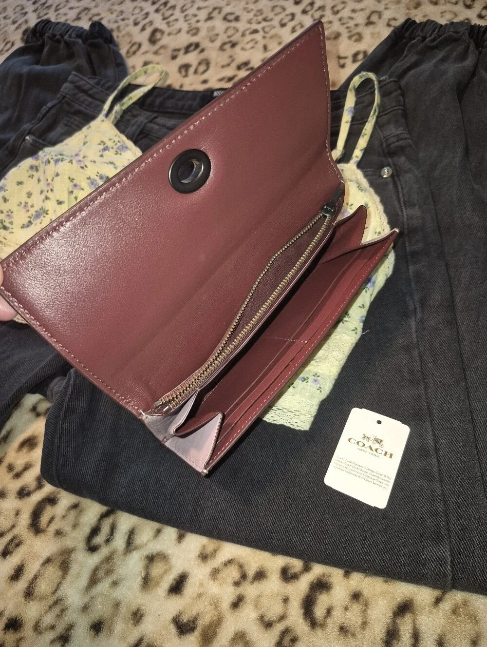 RARE Coach Ice Purple Travel Wallet